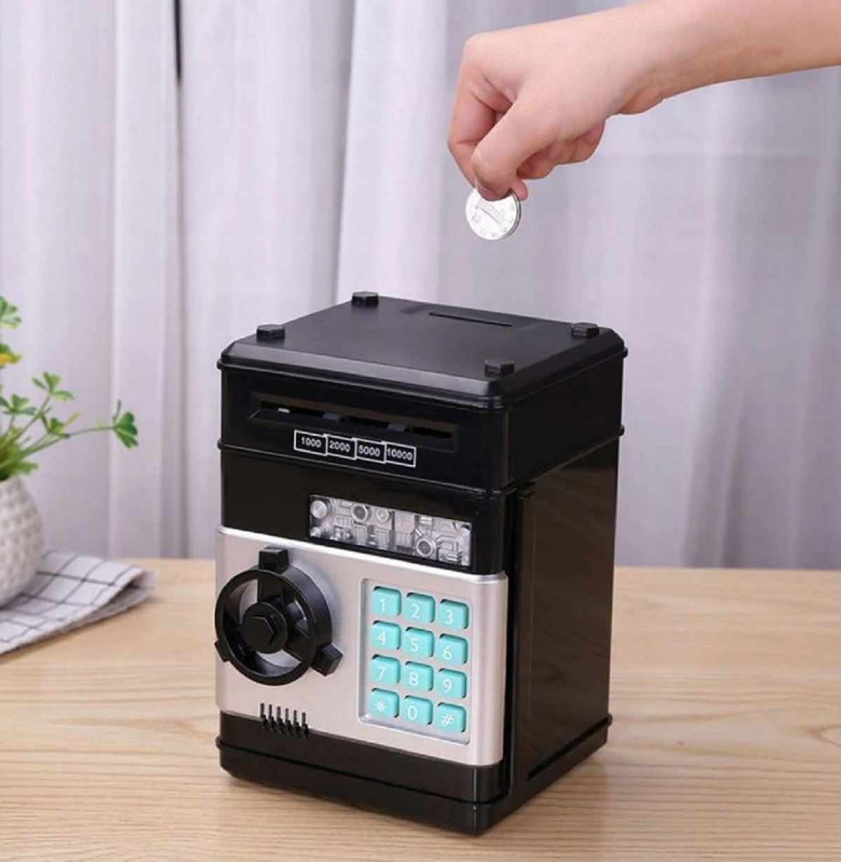 Detská pokladnička trezor, detský sejf 3 v 1